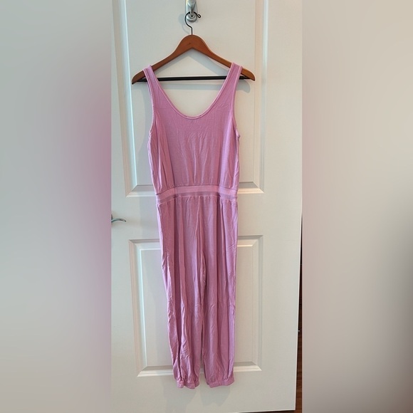 NWT Lulu's Pink Loungewear Jumpsuit with Tie Waist - Picture 7 of 14